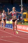 Hannah England winning the 1500 metres at the Sainsbury's British Championships, Birmingham.